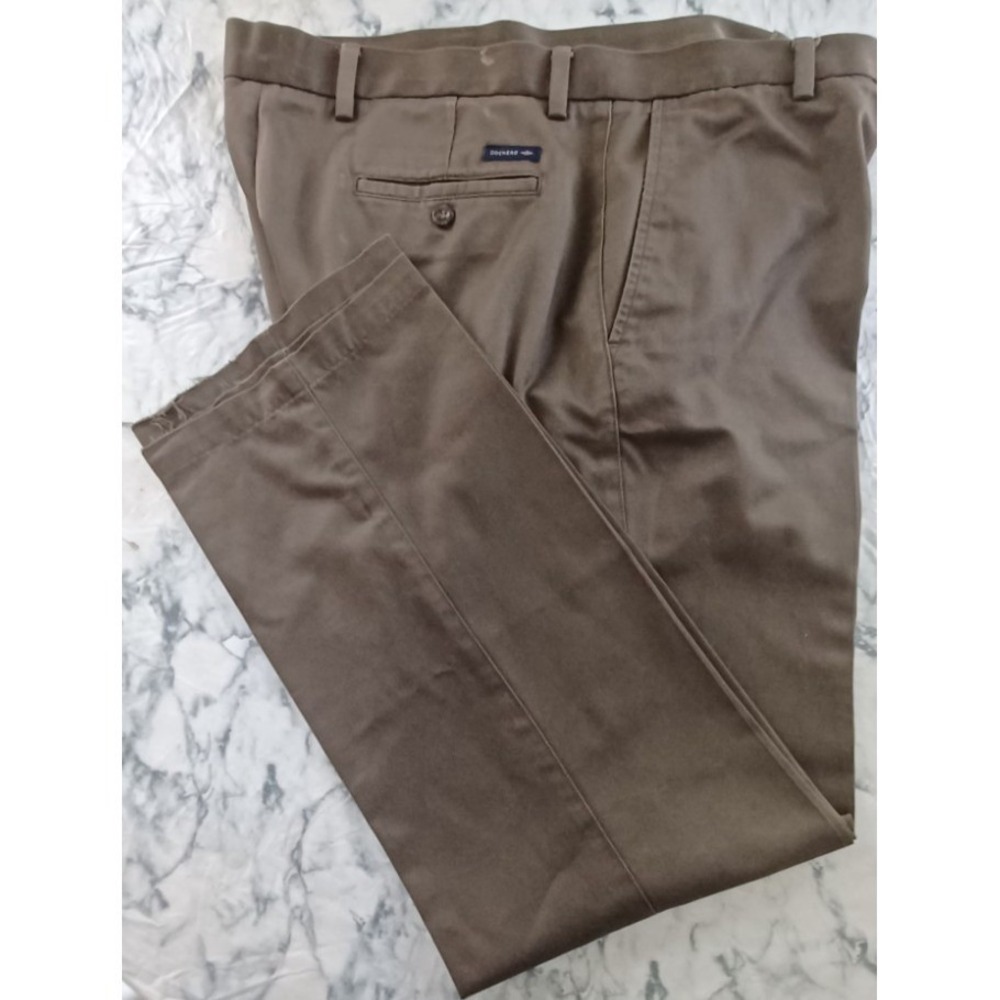 Dockers Pants 38x34 (37x33) Brown Stained Straight Fit Workwear 100% Cotton READ